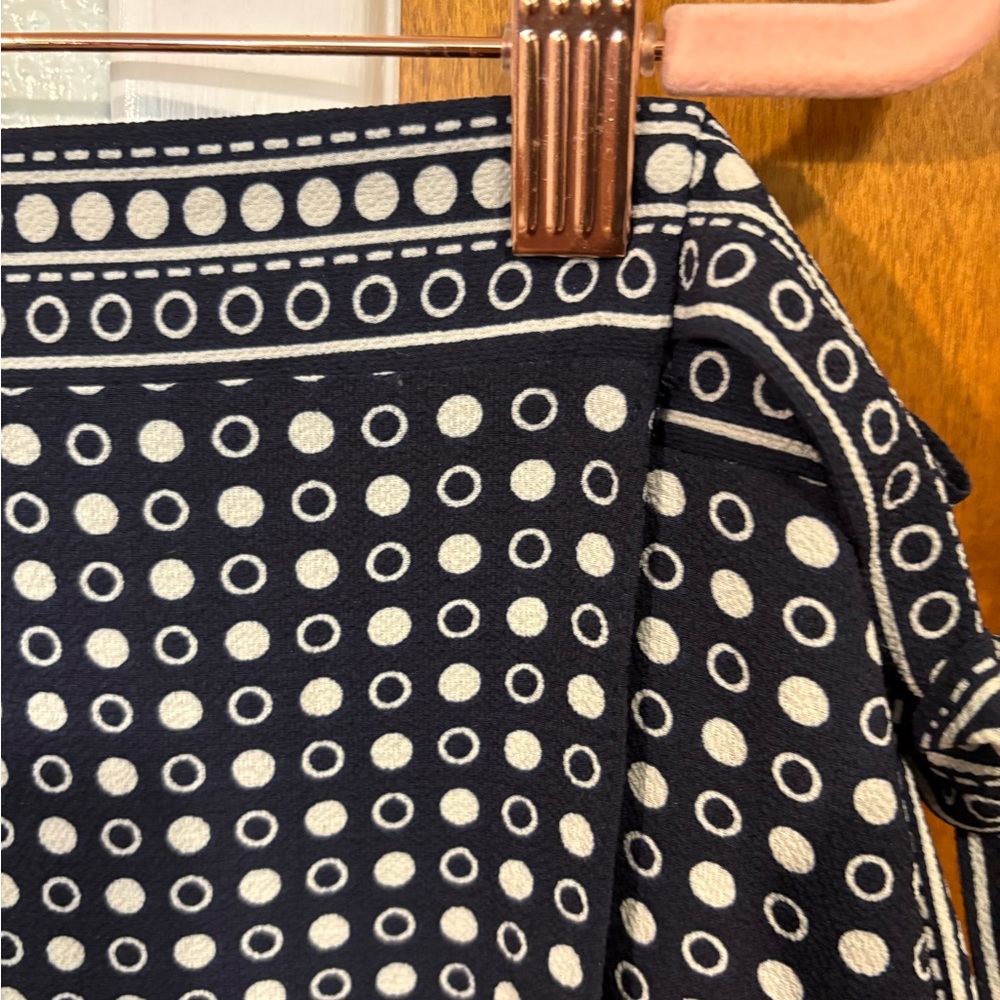 Max Studio Navy Wrap Skirt - Picture 4 of 11